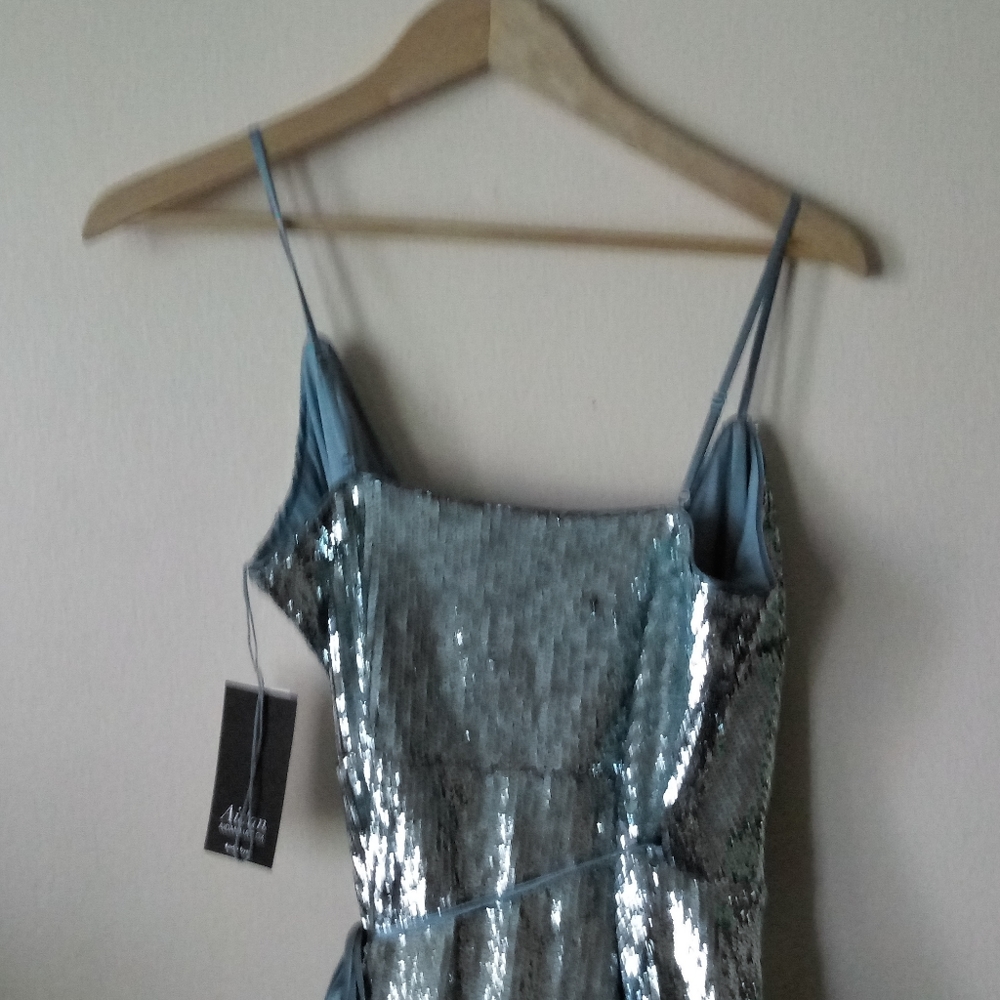 Aidan by Aidan Mattox Sequined Wrap Dress Size 0 - Picture 6 of 10